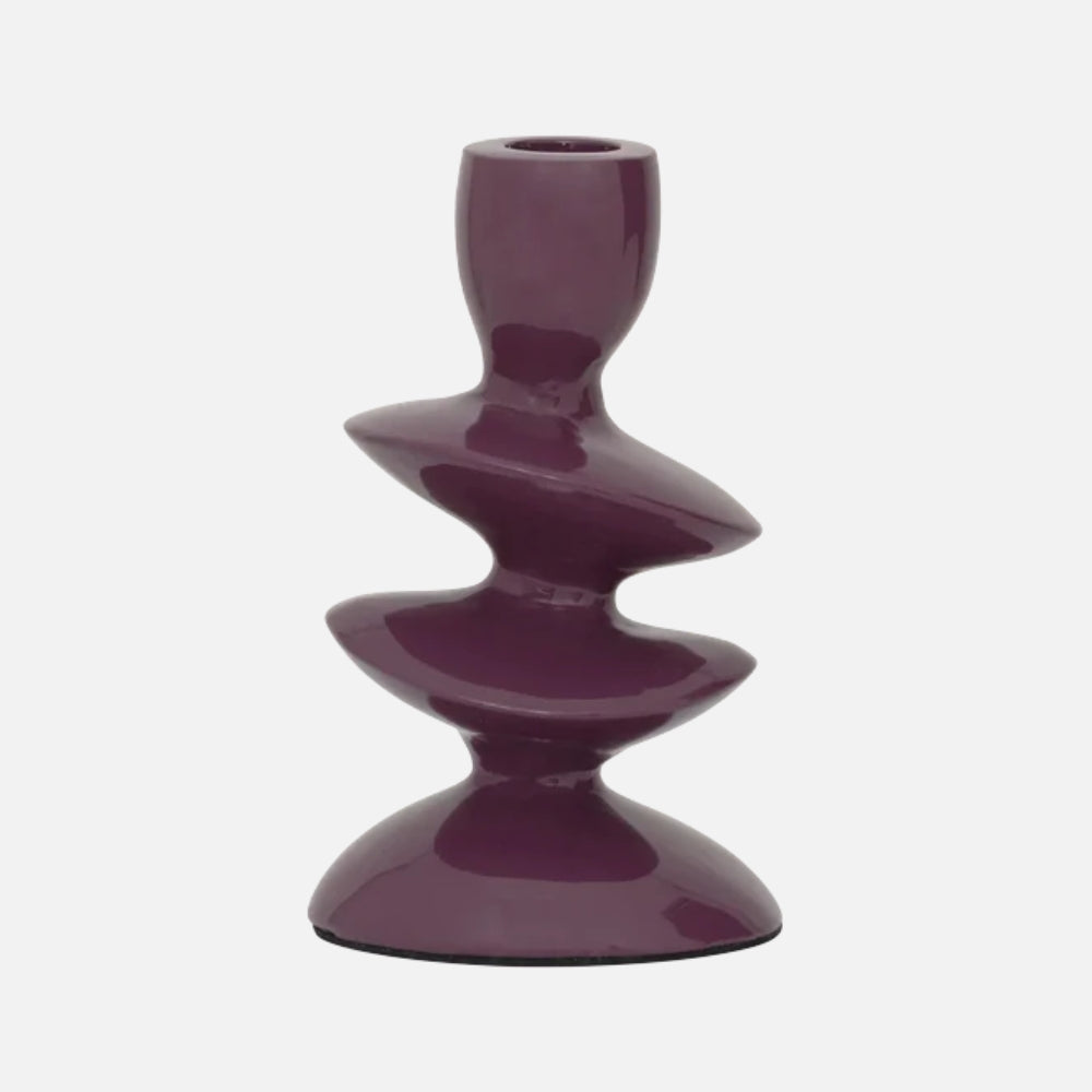 Tove Aluminium Candle Holder – Prune