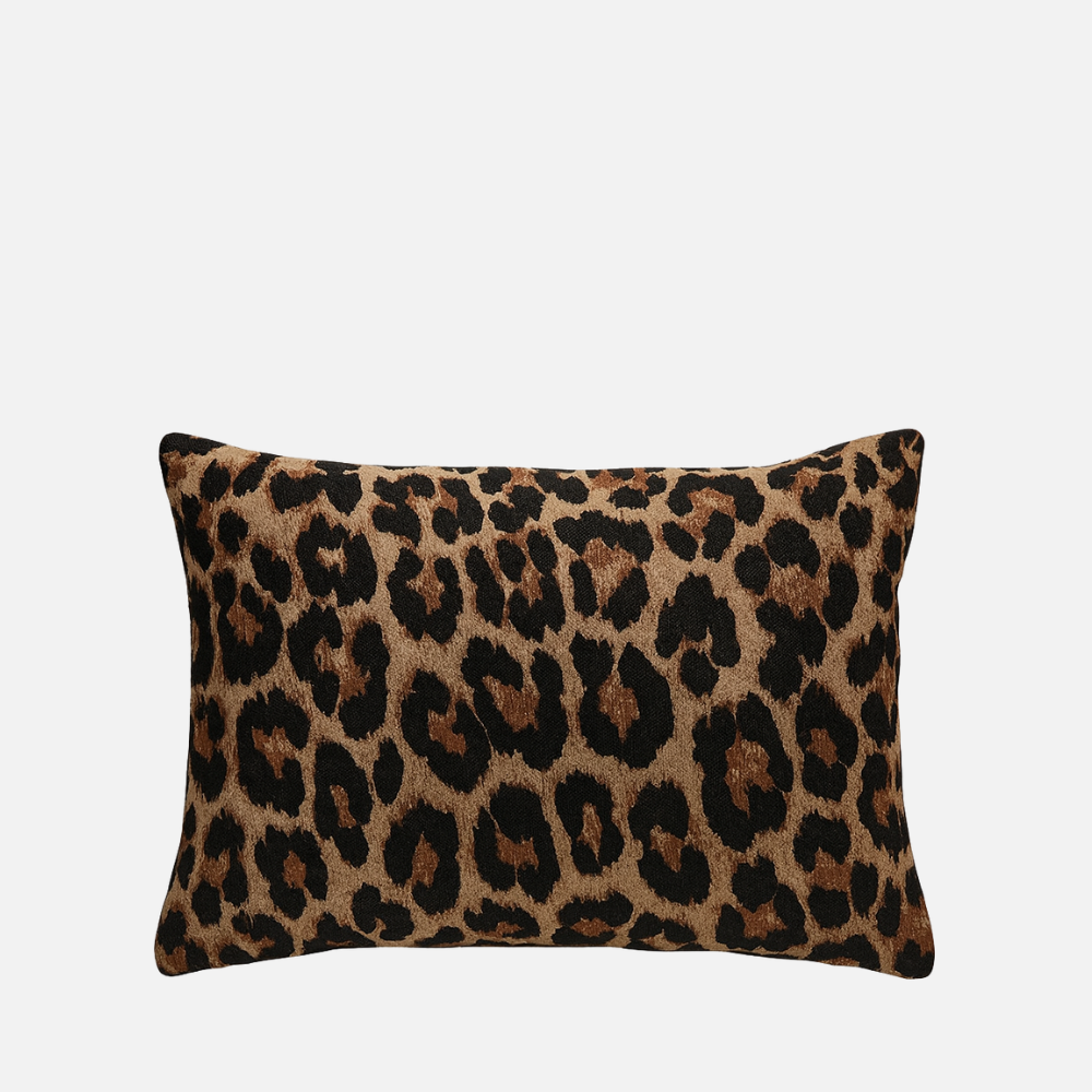 Carino Cushion — Leopard Jacquard (50x30 cm)