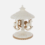 Carousel Gingerbread Figurine – Beige/White Holiday Decoration