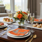 Zebras Orange Cocktail Napkins