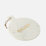 Marble Round Cheese Board – White Stone Serving Platter