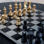 Gold & White Polyresin Chess Set – Deluxe Board 61 cm