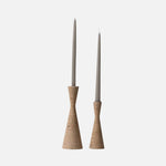 Conical Travertine Candle Holder, Set of 2