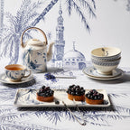 Les Dèpareillèes Bleu Espresso Cup and Saucer, 80ml, Set of 2