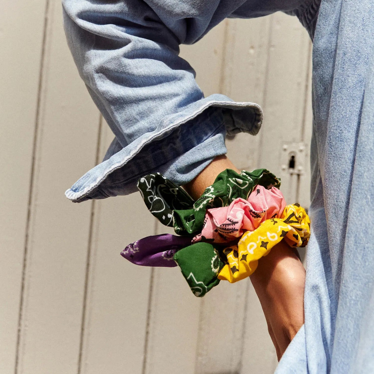 Chouchou Scrunchie, Chambray & Navy