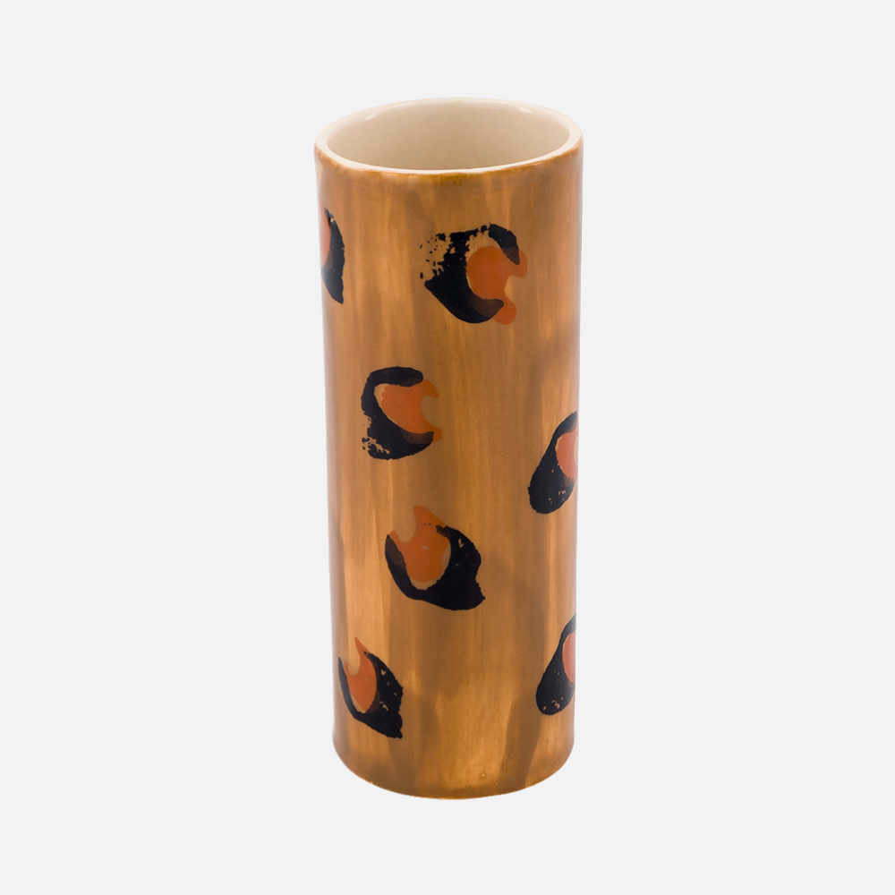 Domino Pot – Large Model, Leopard Pattern