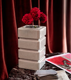 Donna Cream White Ceramic Vase