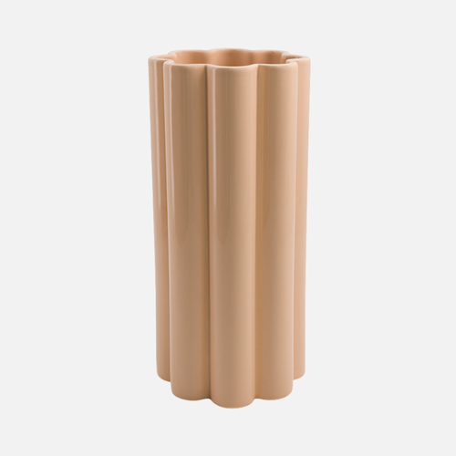 Duetto Solo — Beige Ceramic Vase