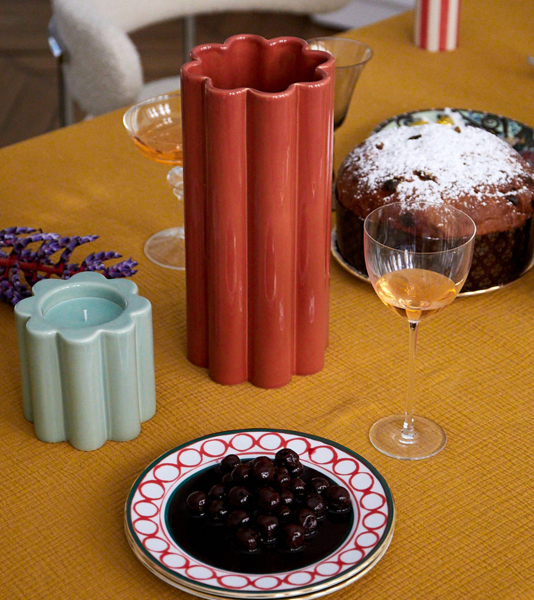 Duetto Solo - مزهرية سيراميك من الطين