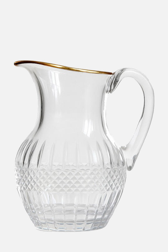 Water Goblet with Gold Rim