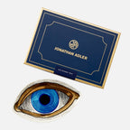 Eye Trinket Tray - Blue & Gold Porcelain