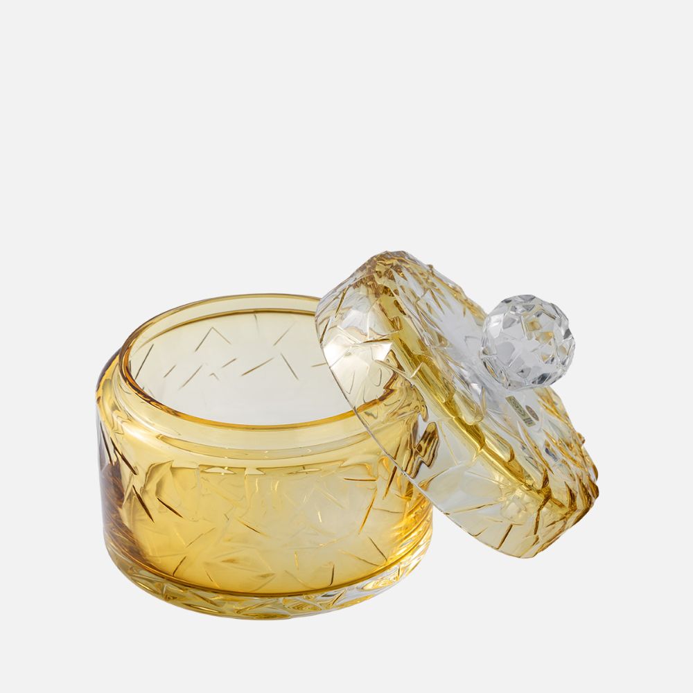 Floe Crystal Decorative Box Light Amber – 13.5x16.5cm