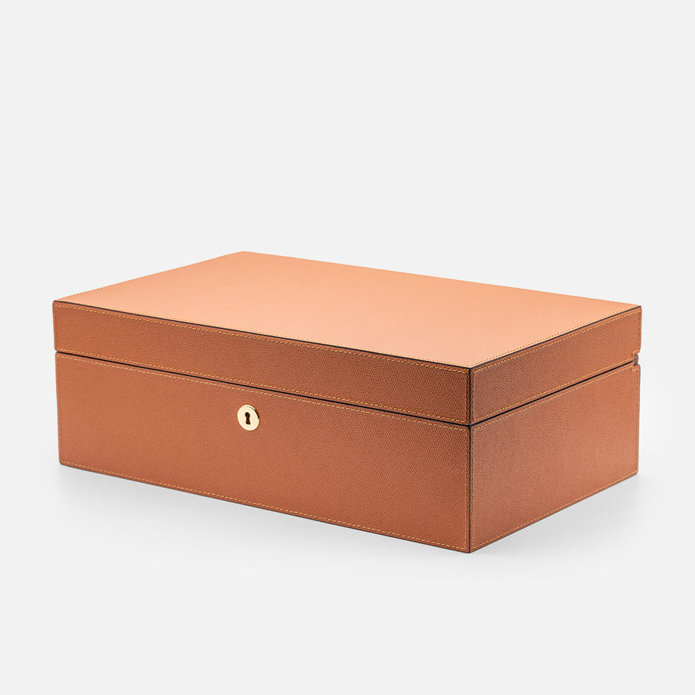 Santiago Humidor Large Leather Calfskin