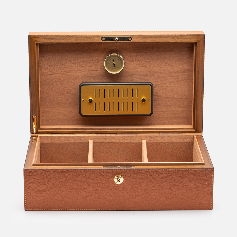 Santiago Humidor Large Leather Calfskin