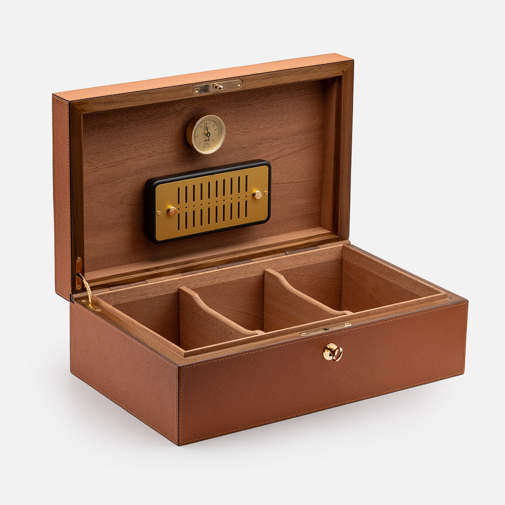 Santiago Humidor Large Leather Calfskin