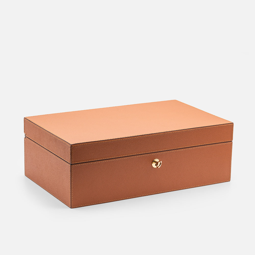 Santiago Humidor Large Leather Calfskin