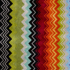 Giacomo Multicolour Zigzag Cotton Hooded Bathrobe