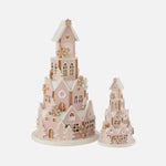 Large Gingerbread House Décor – Pink & White Christmas Display