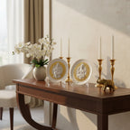 مجموعة أطباق زخرفية للإلهة لاكشمي والرب غانيشا