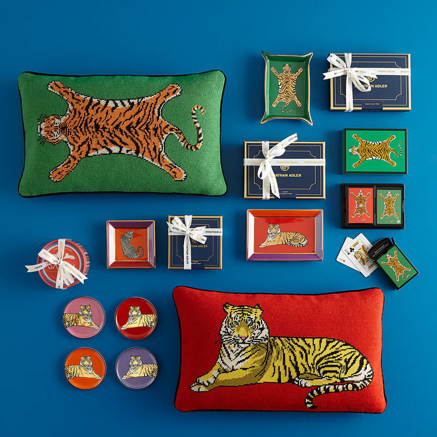 Tiger Valet Tray - Porcelain Catchall Dish