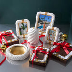 Geneva Porcelain Decorative Box with Gold Pull