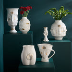 Gilded Dora Maar Urn - Gold Porcelain Decorative Vase