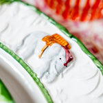 Hand-Painted Tropical Ceramic Dinner Plate – 28 cm