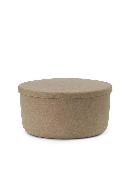 Hide Storage Pouf Large, Sand