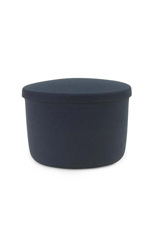 Hide Storage Pouf Small, Blue