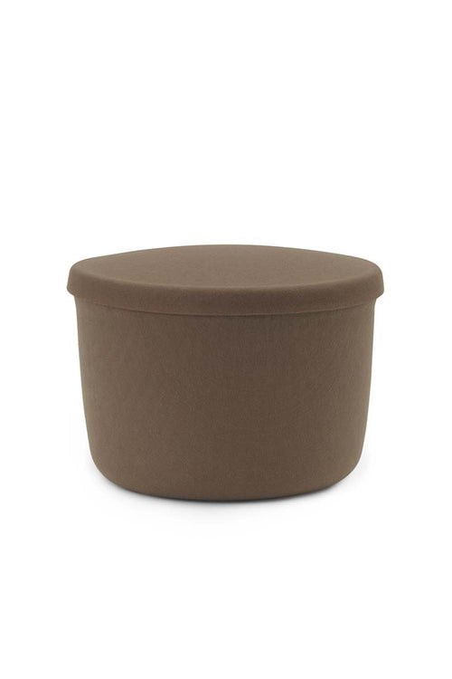 Hide Storage Pouf Small, Brown