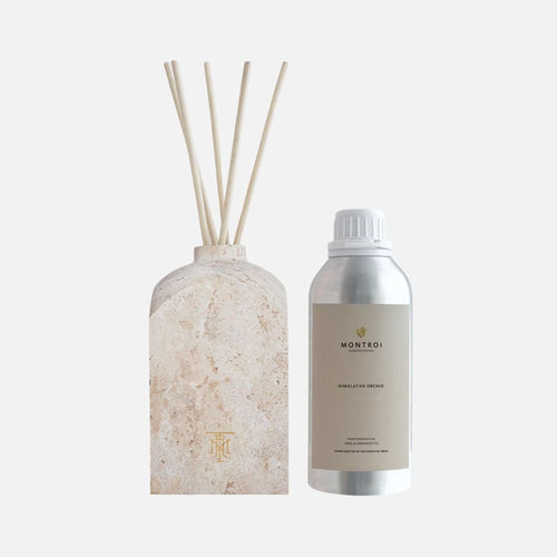 Himalayan Orchid Reed Diffuser – Nero Marquina Marble Vessel