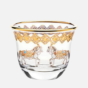 Horse Amber Gawa Coffee Cup Set – 6 Pcs 80 ml