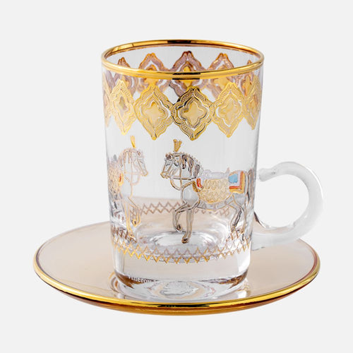 Horse Amber Tea Cups - Set of 6