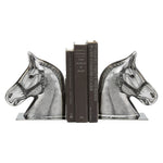 Horse Bookends - Polished Nickel & Acrylic Stallion