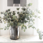 Hurricane Lamp Large – Hand-Blown Silver Glass Candle Holder