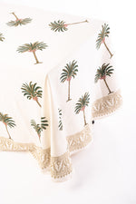 Hand-Printed Cotton Tablecloth