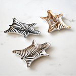 Zebra Stacking Dish - Porcelain with Gold Accents