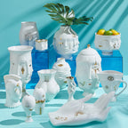 مزهرية كبيرة مذهبة دورا مار - بورسلين ذهبي