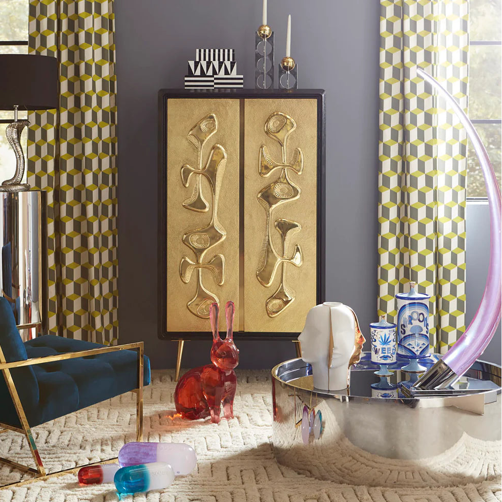 مزهرية أطلس سبليت - بورسلين مطفي وذهبي