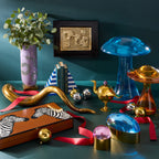 Zebra Lacquer Backgammon Set – Cognac & Velvet