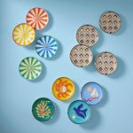 Basketweave Coasters - High-Fired Porcelain Set of Four