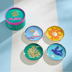 Playa Coasters - High-Fired Porcelain Set of Four