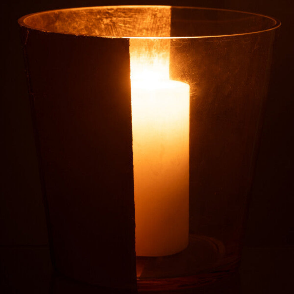 Hurricane Boe Glass Lantern – Decorative Candle Holder (Large)