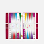 مجموعة طاولة شيكات - صندوق ألعاب فاخر مطلي بالورنيش