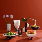 Como Black & White Ripple Bowl