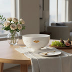 وعاء جالا مذهب - بورسلين عالي الحرارة مع لمسات ذهبية