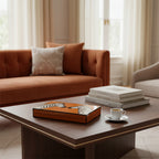 Zebra Lacquer Backgammon Set – Cognac & Velvet