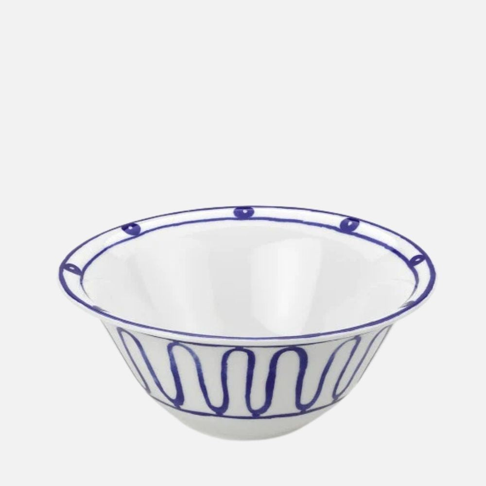 Kyma Blue Salad Bowl – Hand‑Painted (Dia 25 cm)