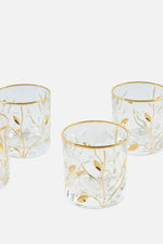 Gold Crystal Tumbler Glasses - Set of 4
