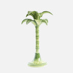 Green Palm Hand-Painted Ceramic Candelabra – 35 cm